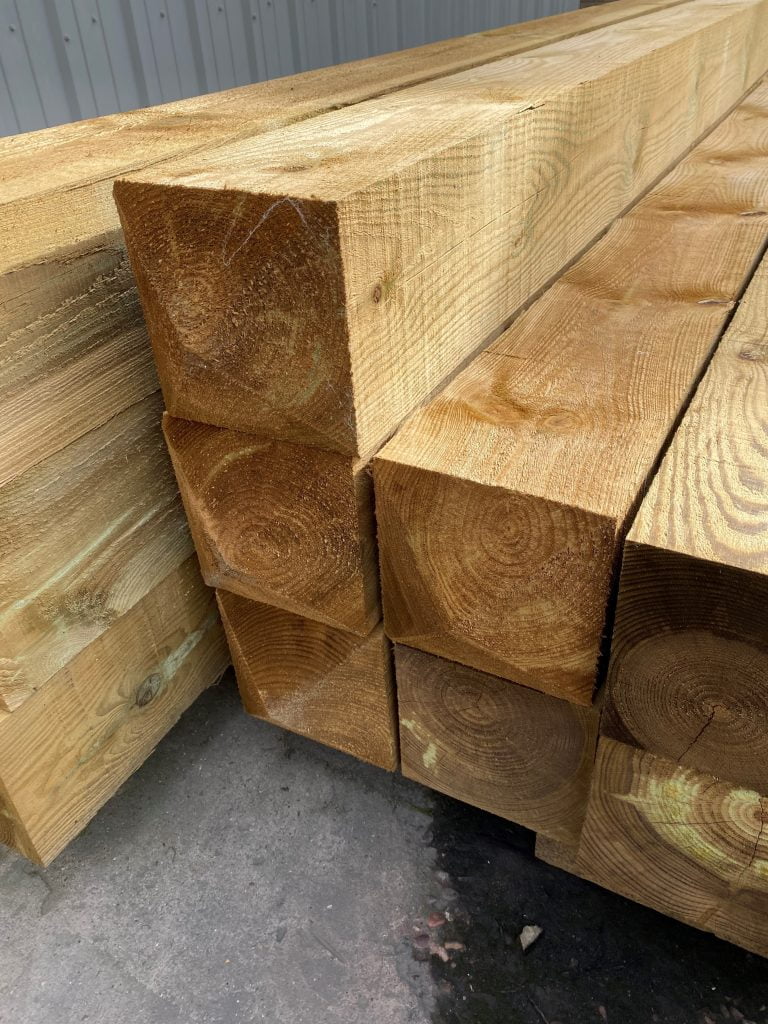 Timber Post Treated - 150mm x 150mm with 4-Way Weathered Top