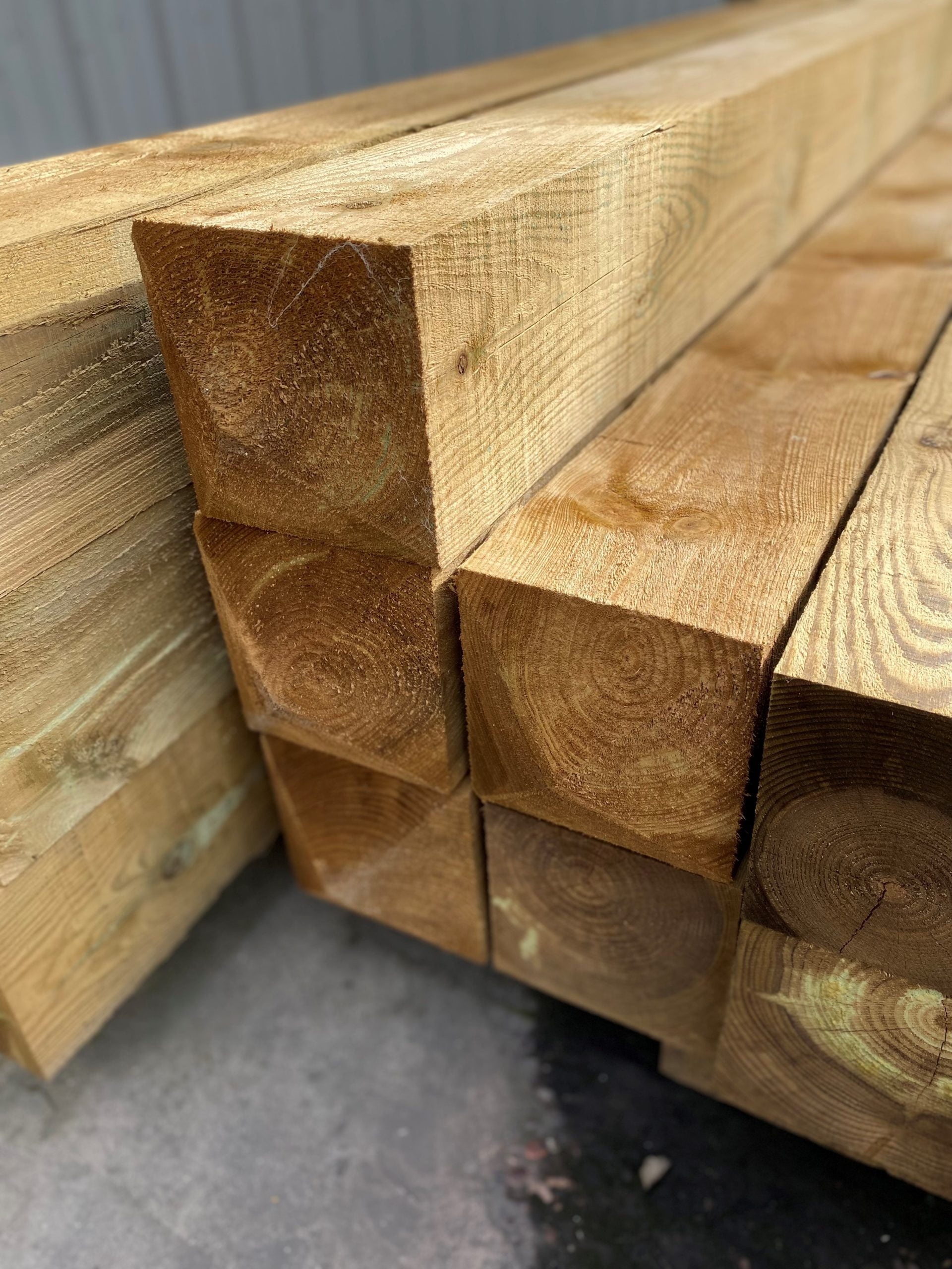 Timber Post Treated 150mm x 150mm with 4Way Weathered Top Timber