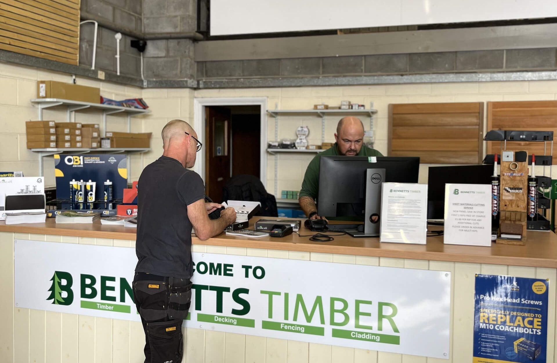 Staff at the front desk ready to help customers