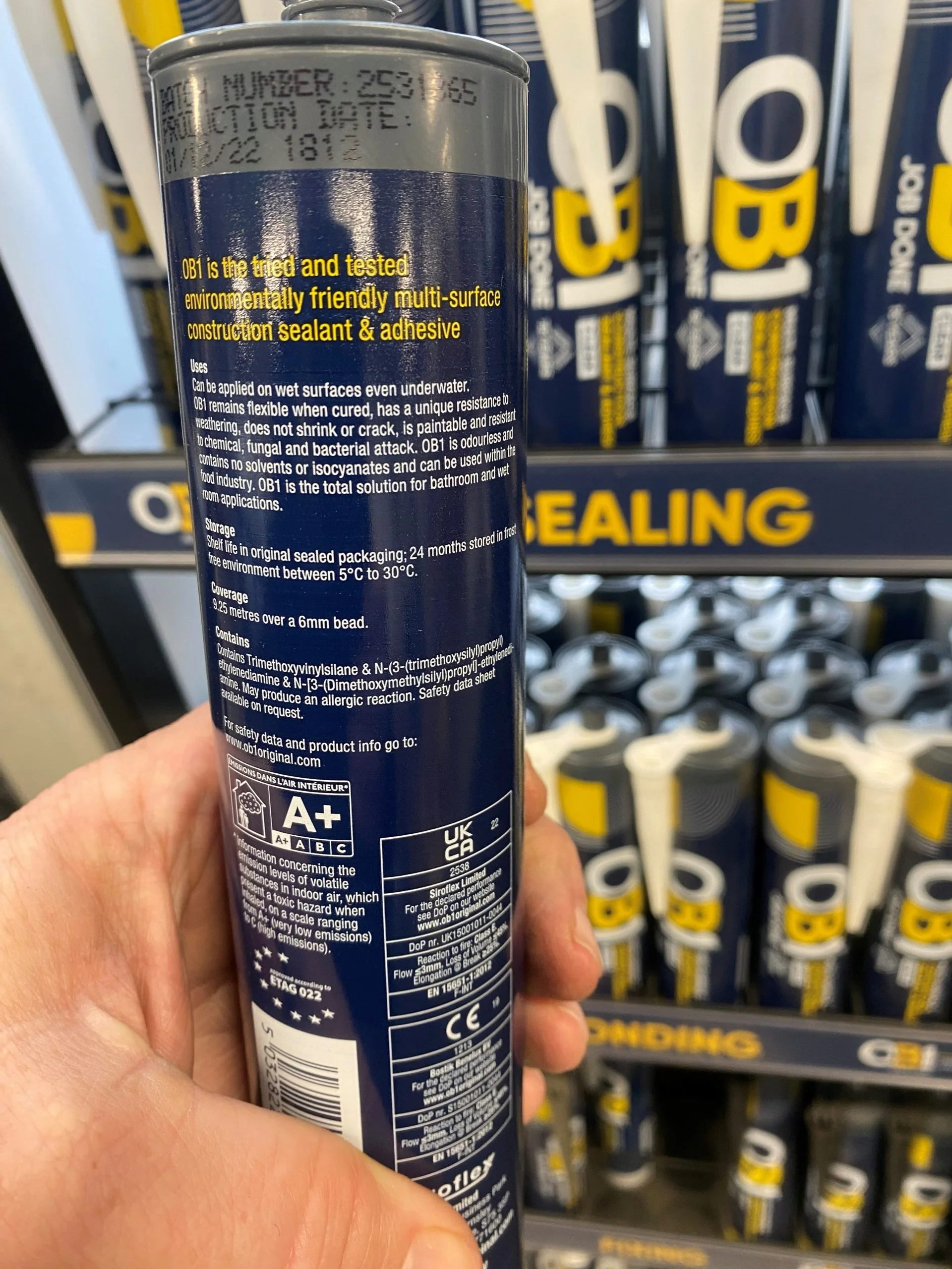 OB1 MultiSurface Sealant & Adhesive Timber