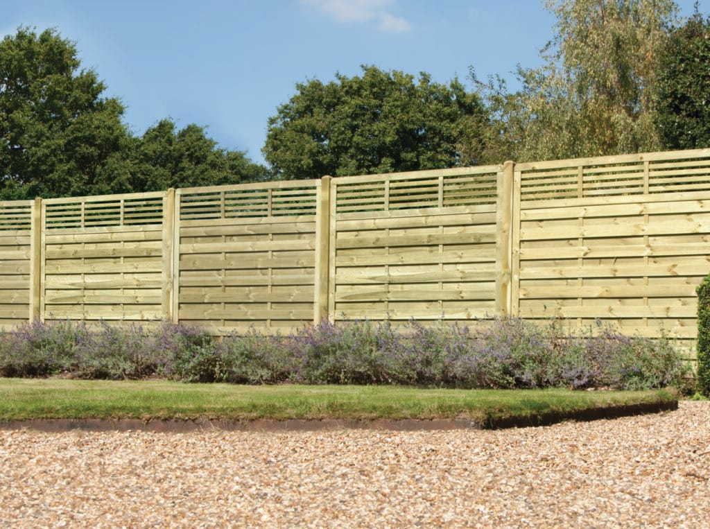 Bristol Slatted Top Green Treated Fence Panel - 1.80m x 1.80m