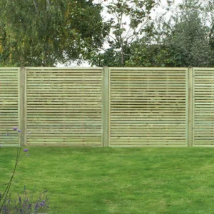 Horizontal Slatted Fence Panels