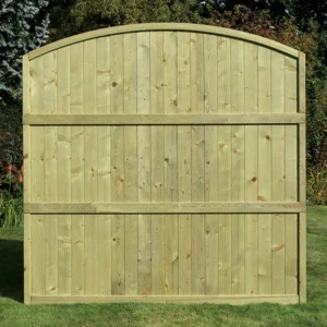 Tongue & Groove Arched Fence Panel - Green Treated - 1.80m x 1.80m